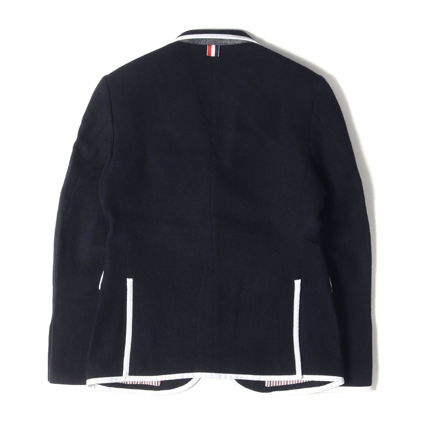 × Neiman Marcus トリコロールライニング パイピング 金ボタン 段返り3B ウール ブレザー ジャケット (251120011) / テーラード 定番 ベーシック アメトラ アイビー ビジカジ オフィカジ ラグカジ イタカジ