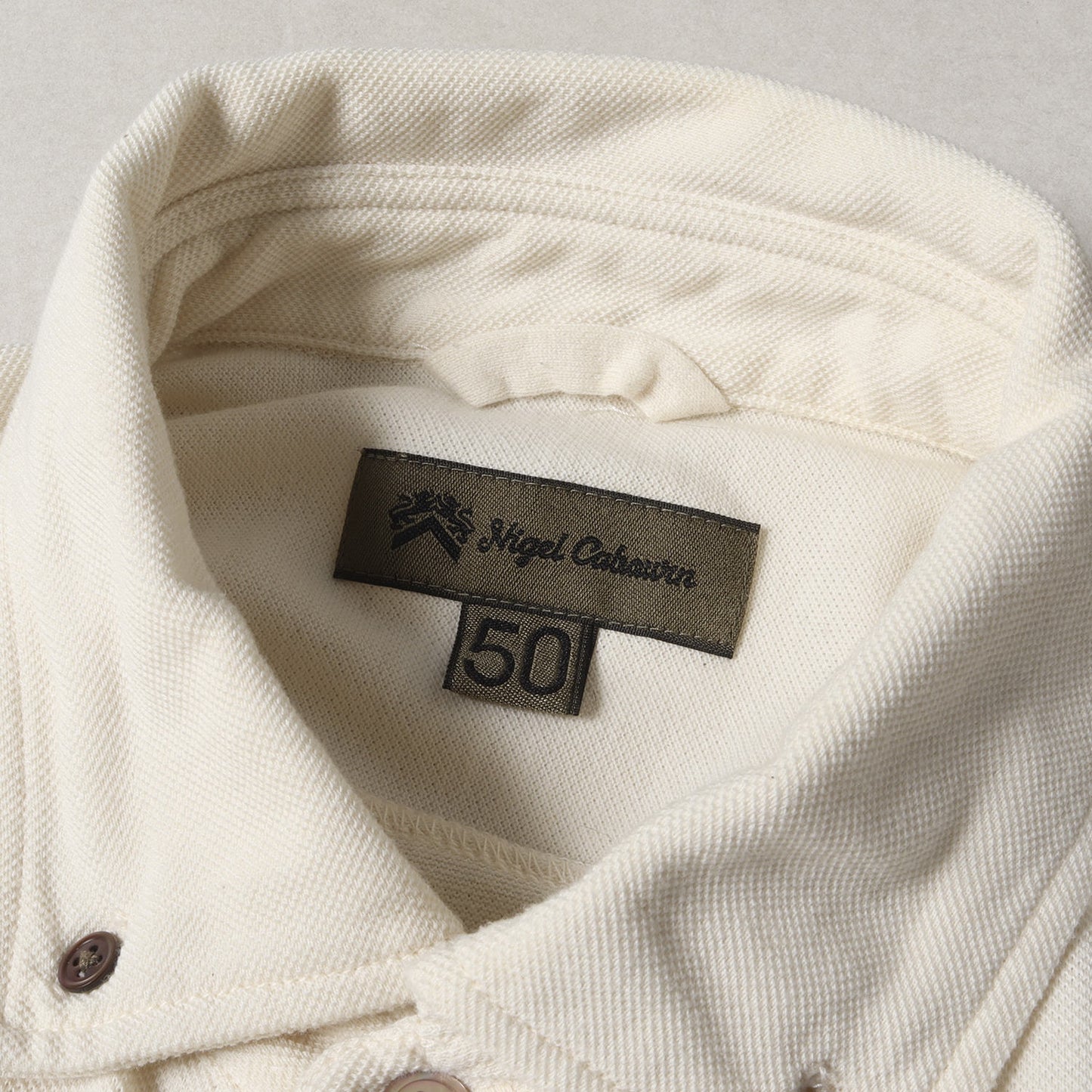 ワンポイント リボン ボタンダウン 鹿の子 半袖 シャツ (OFFICERS SH SS JERSEY 8050011041) / B.D