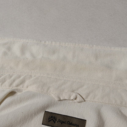 ワンポイント リボン ボタンダウン 鹿の子 半袖 シャツ (OFFICERS SH SS JERSEY 8050011041) / B.D