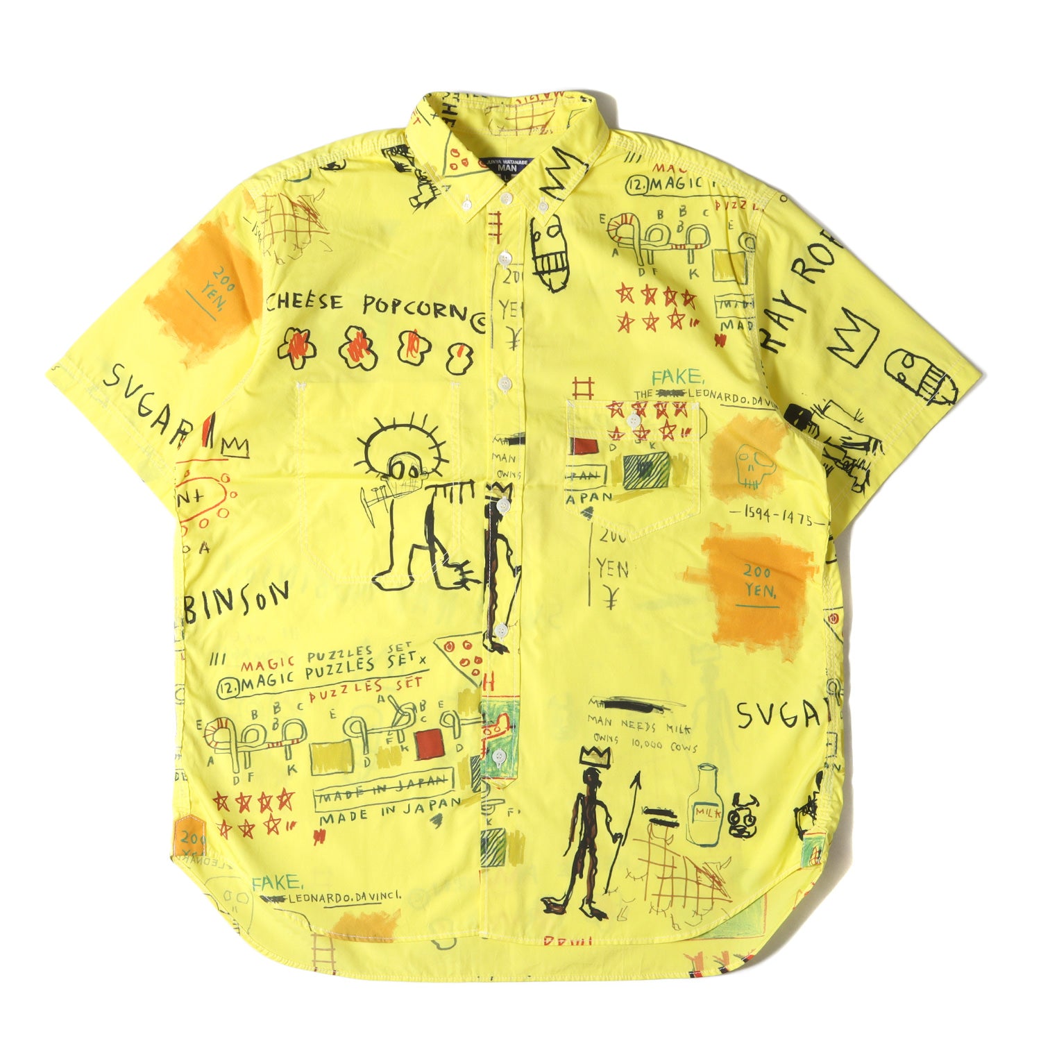 JUNYA WATANABE MAN COMME des GARCONS (ジュンヤワタナベ マン コムデギャルソン) 23SS × Jean  Michel Basquiat アート グラフィック ボタンダウン 半袖 ワーク シャツ (WK-B032) / B.D 総柄 バスキア コラボ –  ブランド古着の通販・買取 | BEEGLE by Boo-Bee