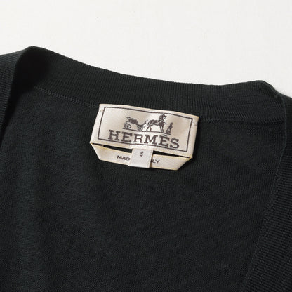 ホースビット モノグラム ジャガード ウール ハイゲージ ニット カーディガン / 羽織 定番 ベーシック ラグカジ ラグジュアリー カジュアル イタカジ