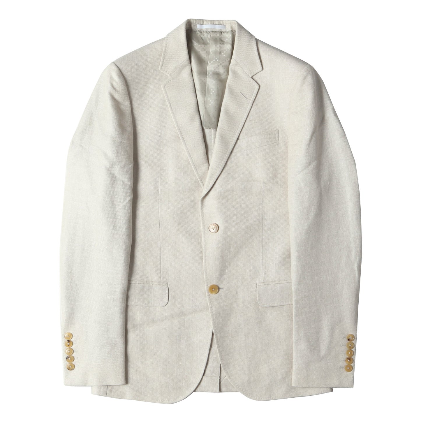 ナローラペル カシミヤ混 リネン コットン シルク 2B テーラード ジャケット (19VFF0)