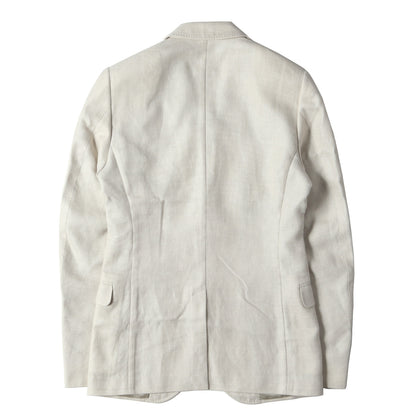 ナローラペル カシミヤ混 リネン コットン シルク 2B テーラード ジャケット (19VFF0)