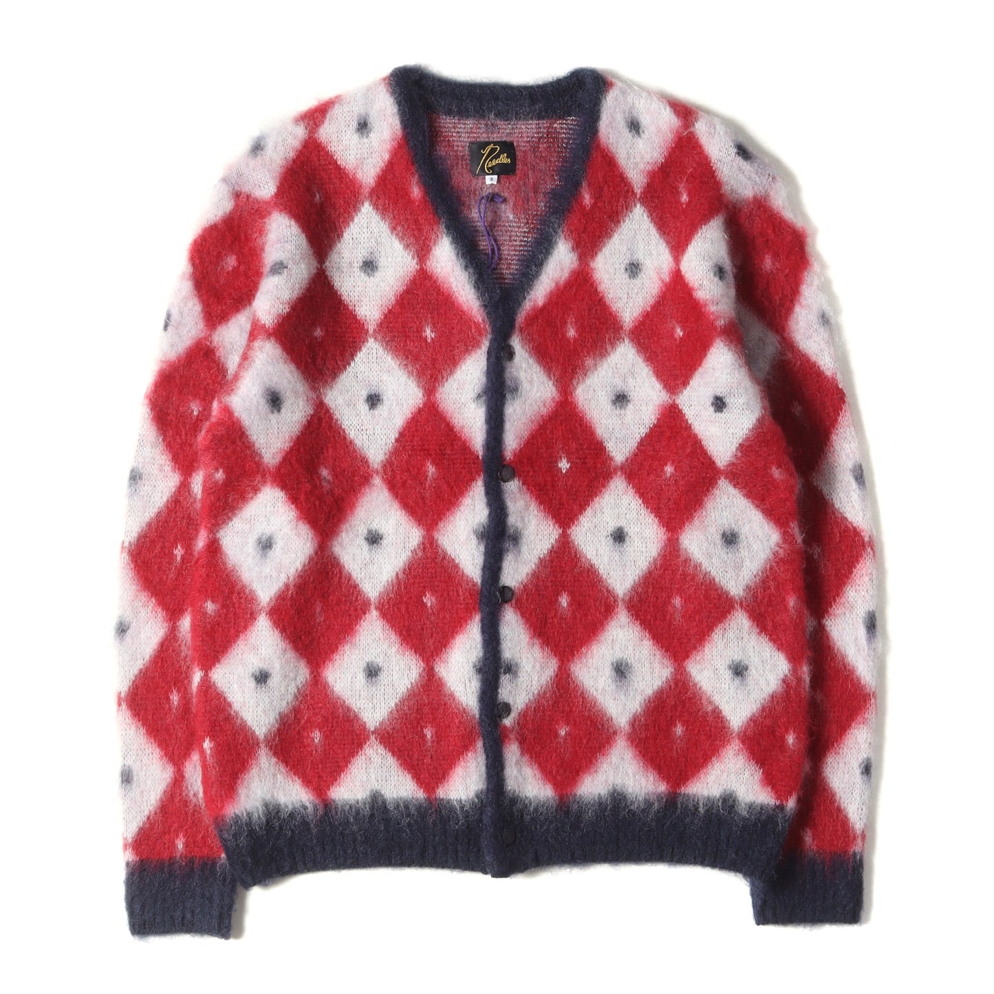 23AW ダイヤモンド 柄 モヘア ニット カーディガン (MOHAIR CARDIGAN DIAMOND NS280) / セーター