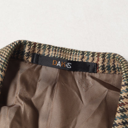 90s スウェード ガンパッチ エルボーパッチ ガンクラブチェック ウール ツイード 2B ハンティング テーラード ジャケット