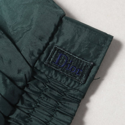 バイカラー シャイニー ナイロン ハイネック ジップ ブルゾン / ジャケット セットインスリーブ ウインドブレーカー MONSIEUR ムッシュ