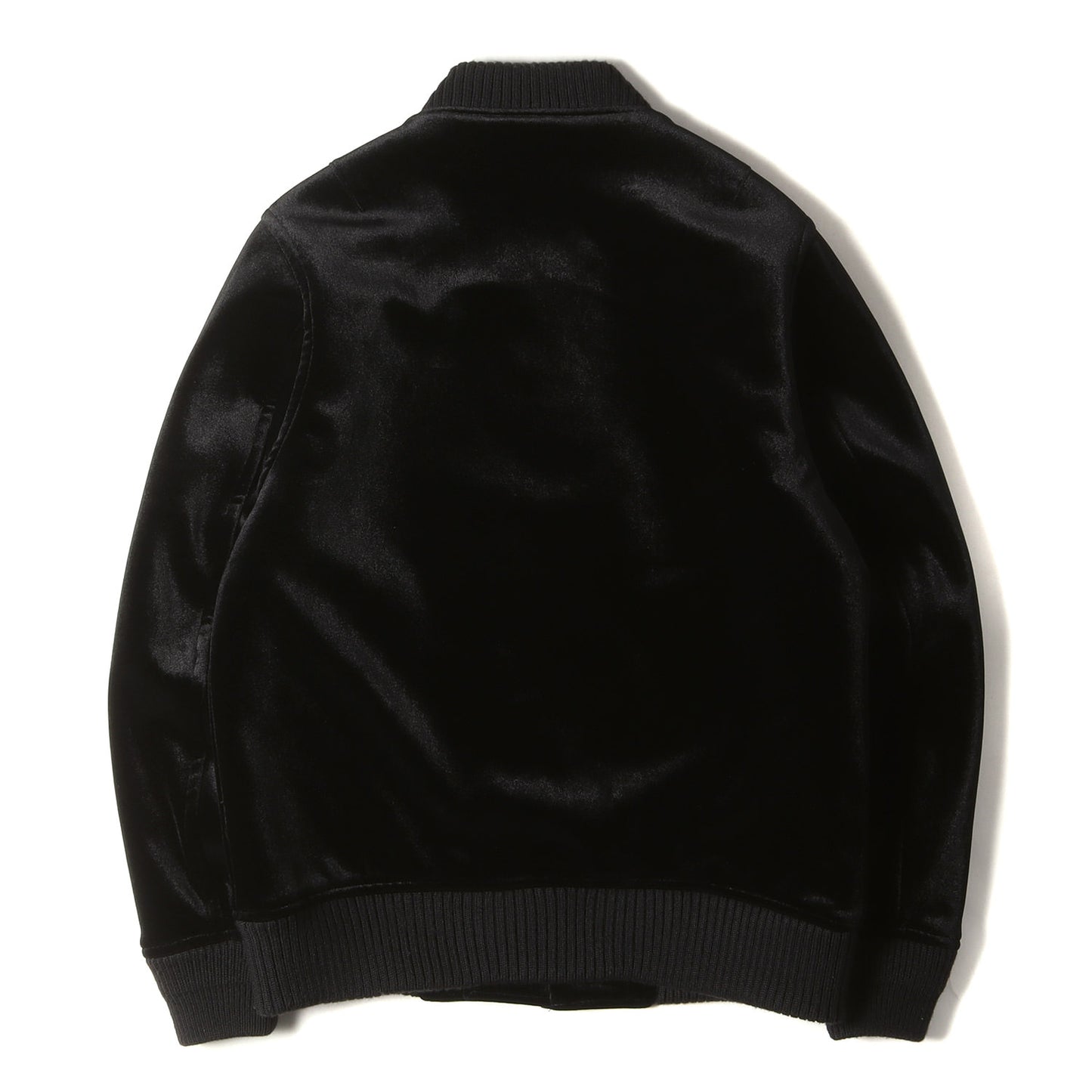 18AW ストレッチ ベルベット フライフロント パテッド フライト ボンバー ジャケット (Calvin M41817CN01) / ダブルジップ ブルゾン カルビン 中わた