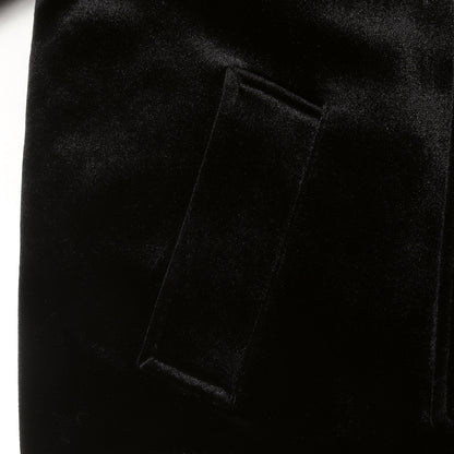 18AW ストレッチ ベルベット フライフロント パテッド フライト ボンバー ジャケット (Calvin M41817CN01) / ダブルジップ ブルゾン カルビン 中わた