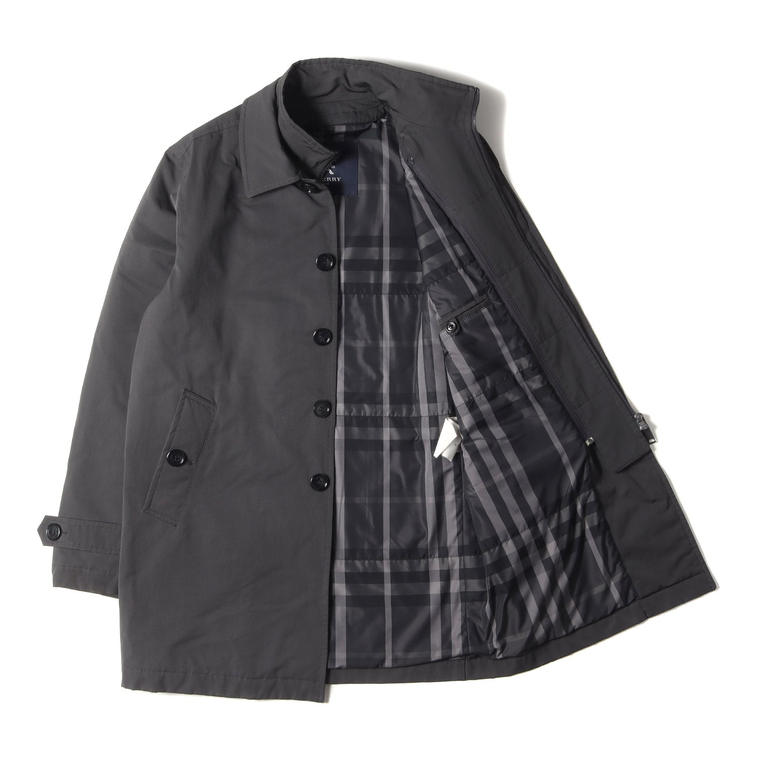 バーバリーロンドン ステンカラーコート ライナー付き ノバチェック