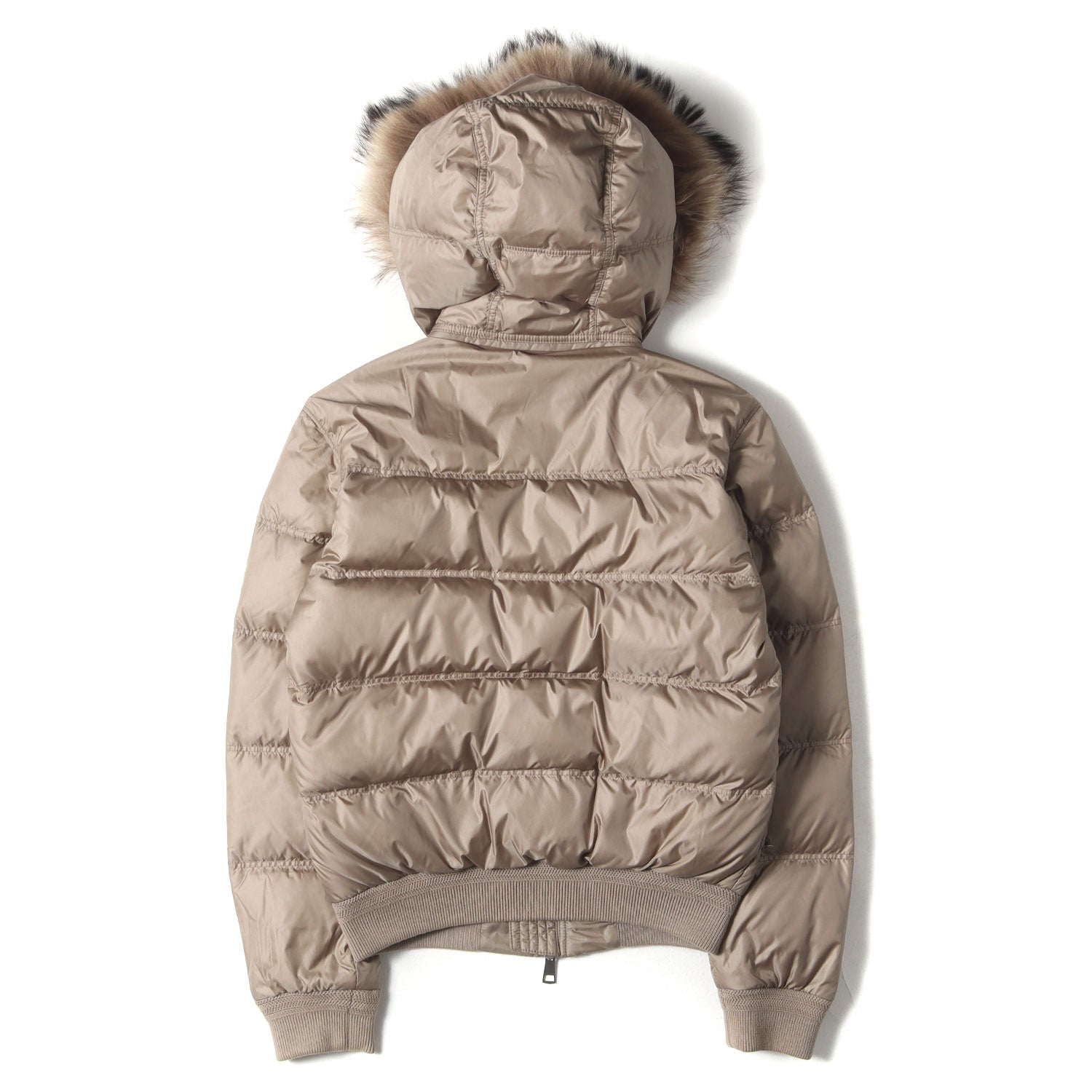 BURBERRY (バーバリー) ラクーンファーフード付き ワンポイント ホース 