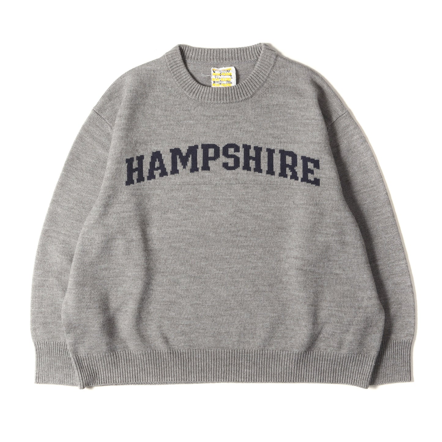 19AW × MIN-NANO HAMPSHIRE ロゴ ジャガード レタード アクリルウール ニット / セーター プルオーバー