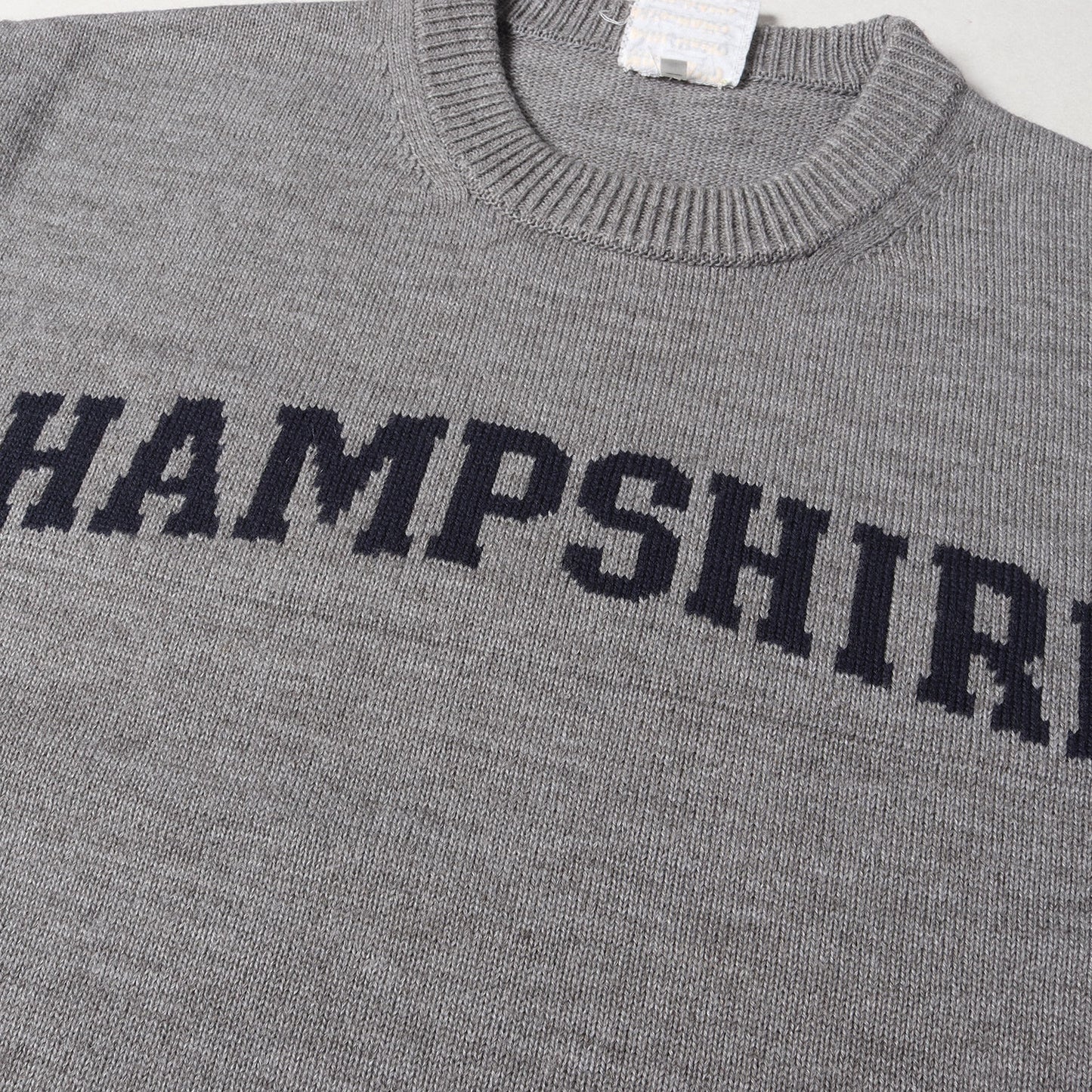 19AW × MIN-NANO HAMPSHIRE ロゴ ジャガード レタード アクリルウール ニット / セーター プルオーバー