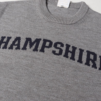 19AW × MIN-NANO HAMPSHIRE ロゴ ジャガード レタード アクリルウール ニット / セーター プルオーバー