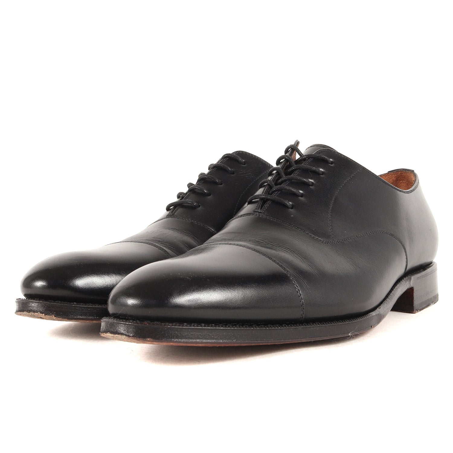 ストレートチップ カーフレザー ドレス シューズ (Cap Toe Oxford in Black Box Calf Leather 14660) /  オックスフォード 革靴 短靴 内羽根 ビジネス フォーマル