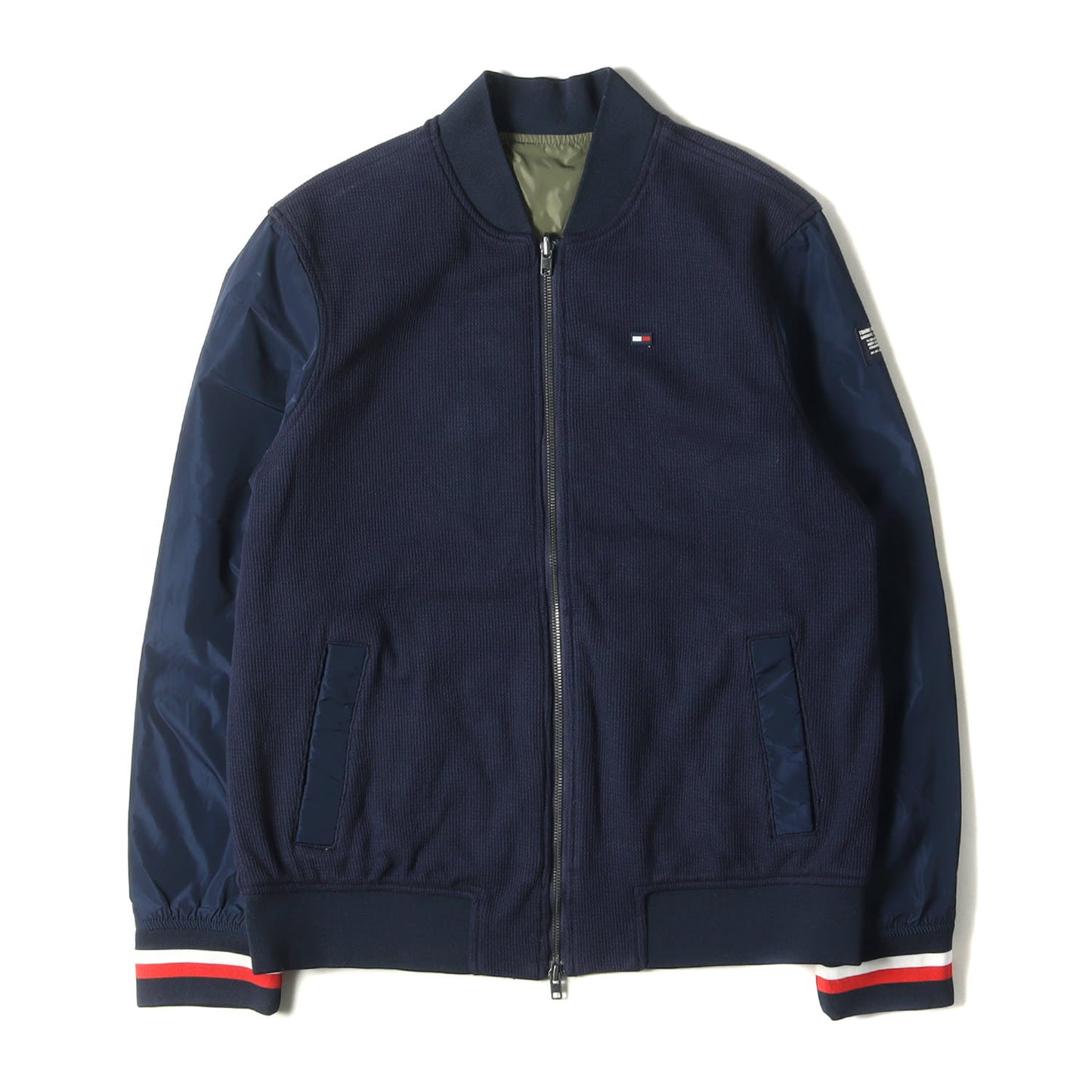 19SS コットン コンビ リバーシブル ナイロン ジップ ブルゾン / ボンバー ジャケット