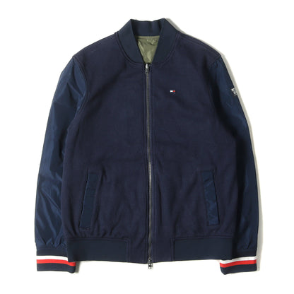 19SS コットン コンビ リバーシブル ナイロン ジップ ブルゾン / ボンバー ジャケット