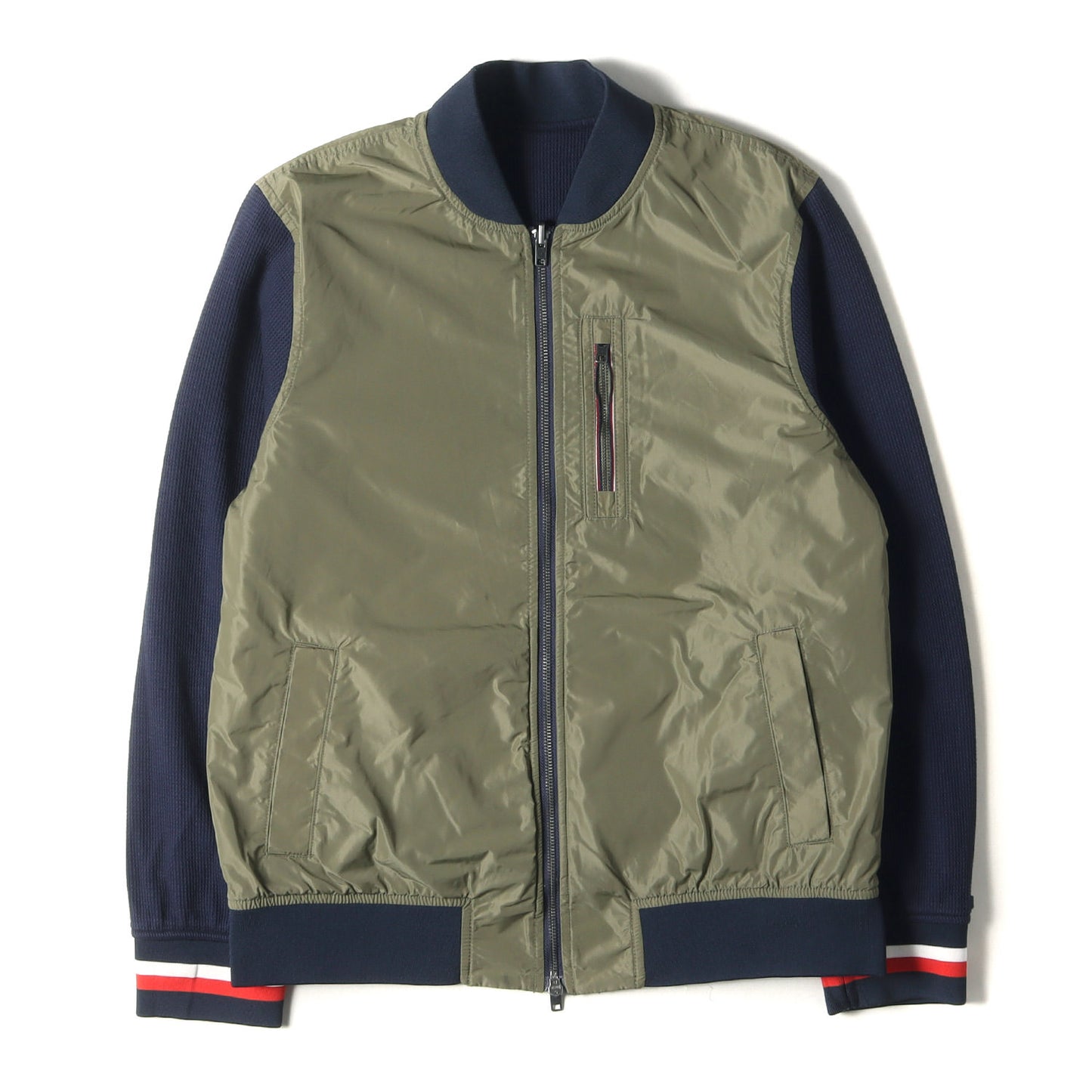 19SS コットン コンビ リバーシブル ナイロン ジップ ブルゾン / ボンバー ジャケット