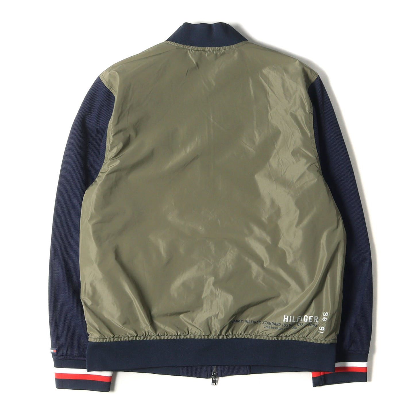 19SS コットン コンビ リバーシブル ナイロン ジップ ブルゾン / ボンバー ジャケット