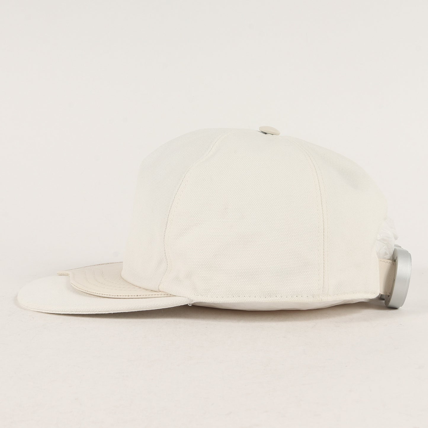 19SS CDロゴ バックル カーフレザー サドル ダブルブリム キャンバス ベースボール キャップ (923C901A4511) / 帽子 6パネル