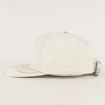19SS CDロゴ バックル カーフレザー サドル ダブルブリム キャンバス ベースボール キャップ (923C901A4511) / 帽子 6パネル