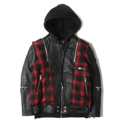 DIESEL (ディーゼル) 2020年モデル 再構築 フード付き レザー 