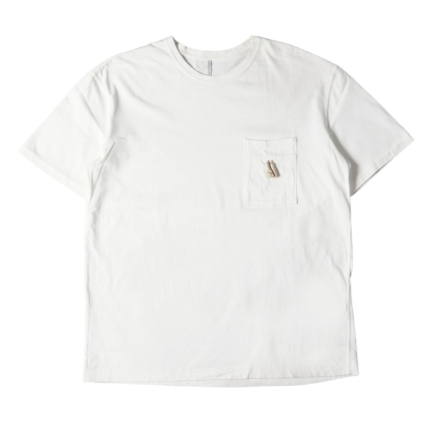 クルーネック タッセルデザイン ポケット Tシャツ