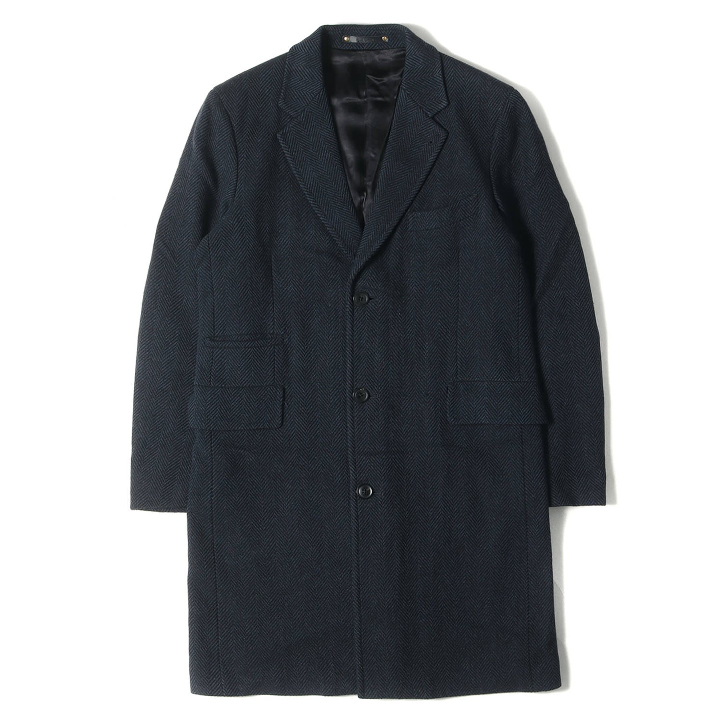 キャメル混 カシミヤウール ヘリンボーン ツイード 3B チェスター コート (SINGLE CHESTER COAT 273115 690R)