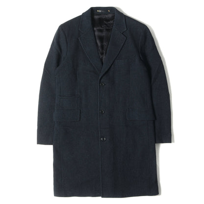 キャメル混 カシミヤウール ヘリンボーン ツイード 3B チェスター コート (SINGLE CHESTER COAT 273115 690R)