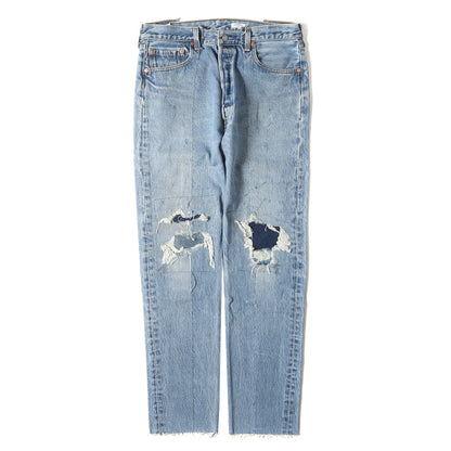 21SS × OLD PARK ヴィンテージ リメイク リビルド スリム フレア デニム パンツ (Rebuild Slim Flare Jeans MND-21SSOP004) / ボタンフライ ジーンズ