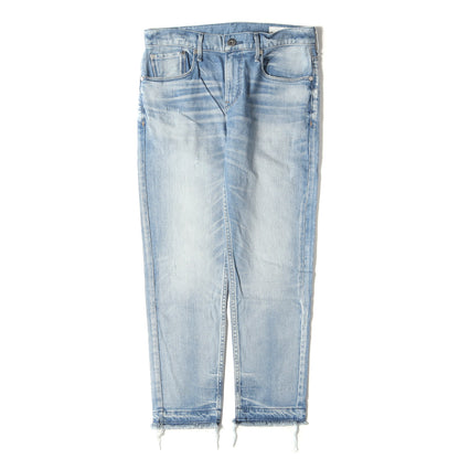 ダメージ加工 カットオフ ストレッチ デニム パンツ (195829) / ジッパーフライ ジーンズ