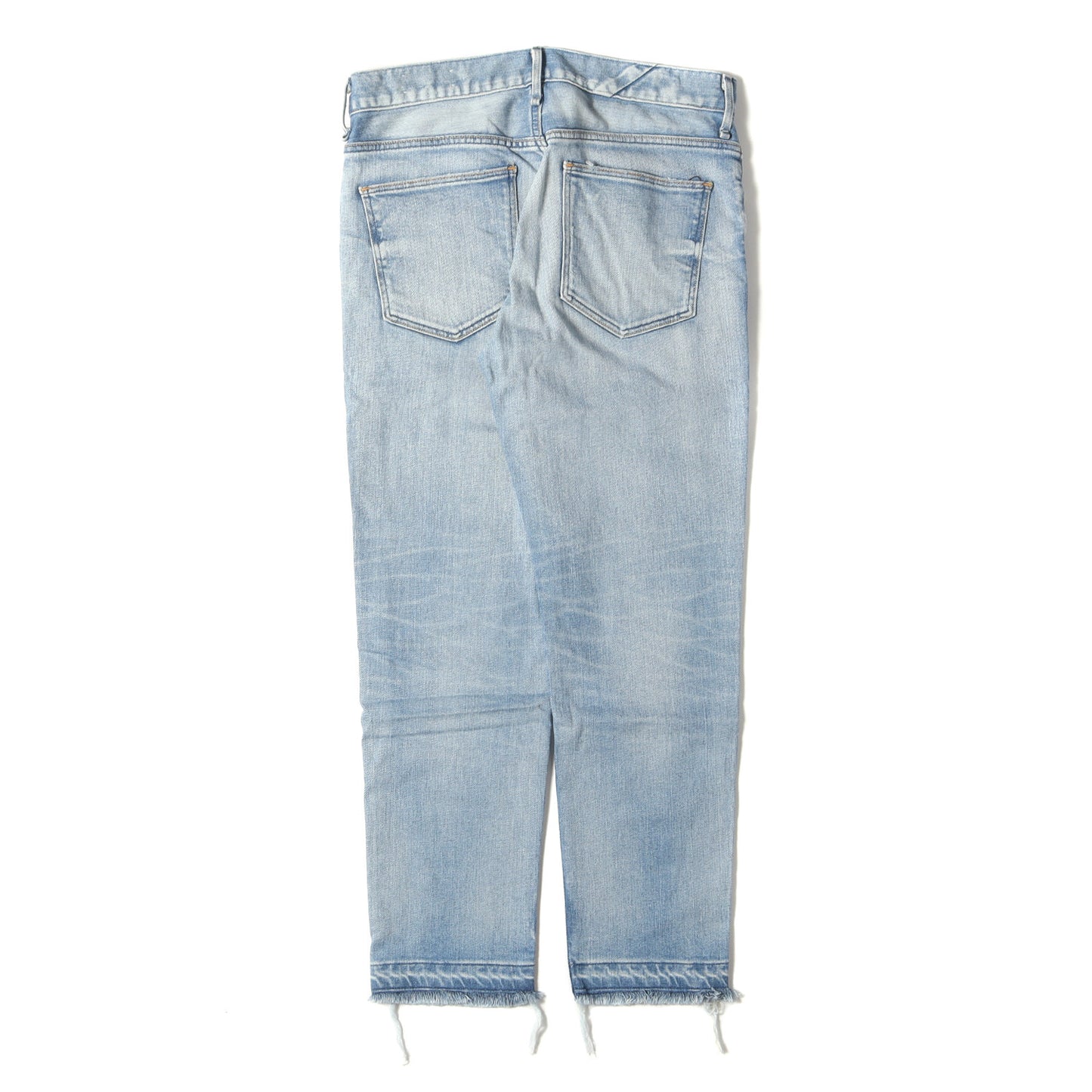 ダメージ加工 カットオフ ストレッチ デニム パンツ (195829) / ジッパーフライ ジーンズ