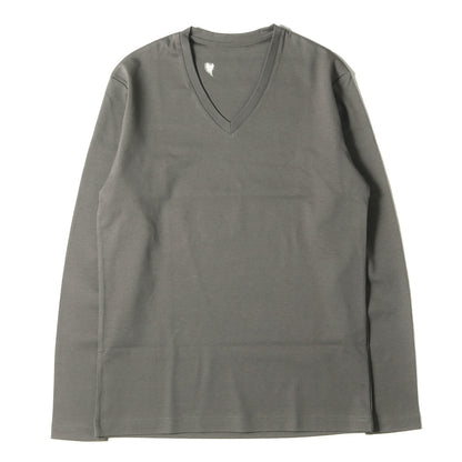 × Brown Bunny プレミアム ゴールドジャージー ロングスリーブ Vネック カットソー (MIDDLE V-NECK L/S XT002 CTN129) / 長袖 Tシャツ ロンT LUXE163 OF ONE COLLECTION