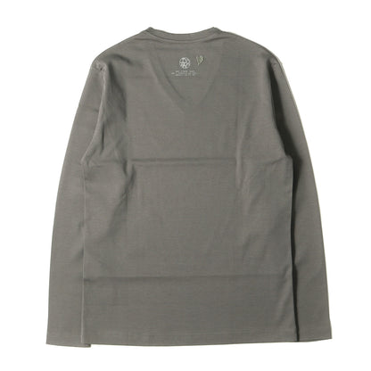 × Brown Bunny プレミアム ゴールドジャージー ロングスリーブ Vネック カットソー (MIDDLE V-NECK L/S XT002 CTN129) / 長袖 Tシャツ ロンT LUXE163 OF ONE COLLECTION