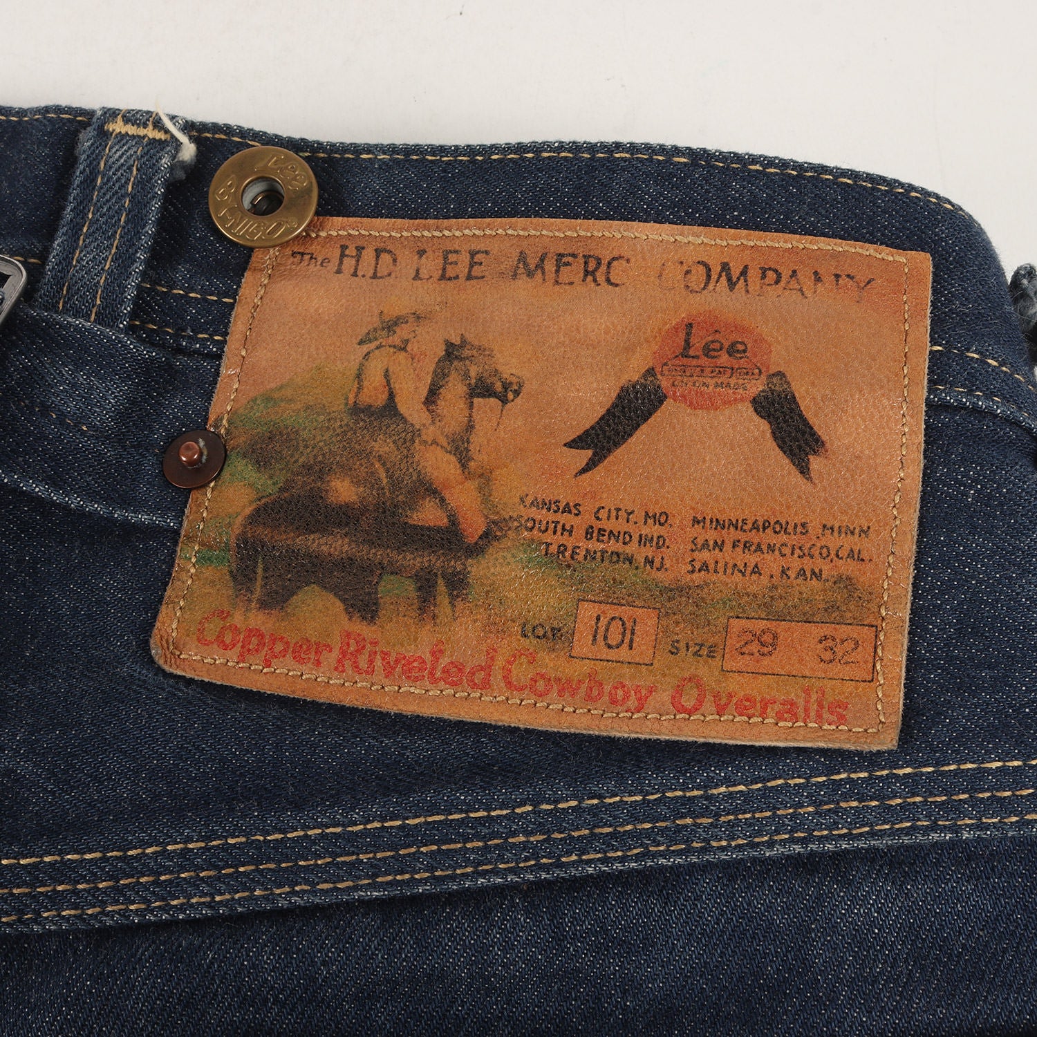 Lee (リー) × NIGO シンチバック ジッパーフライ ストレート デニム  