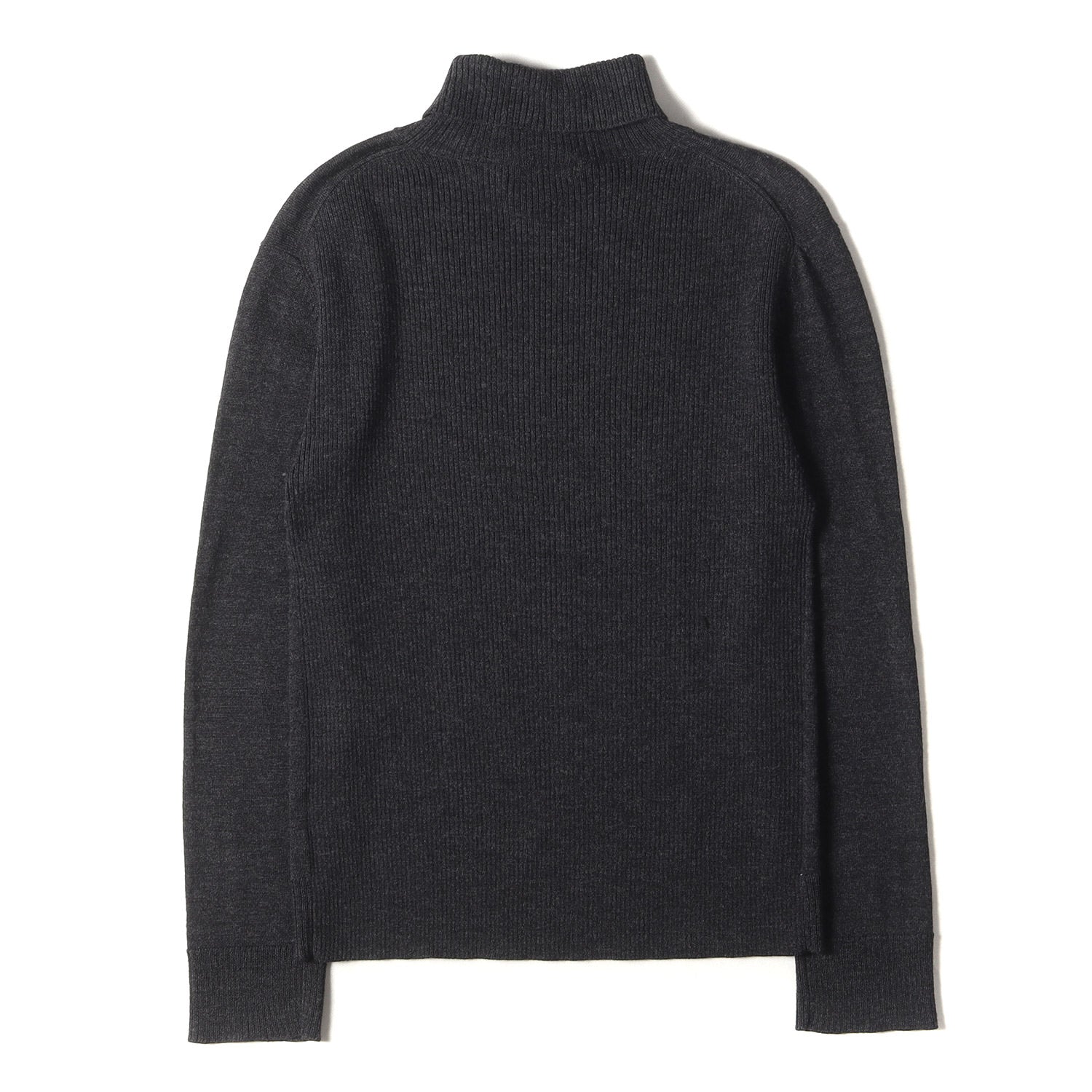 BURBERRY BLACK LABEL」 刺繍タートルネックニット 2 グレー メンズ