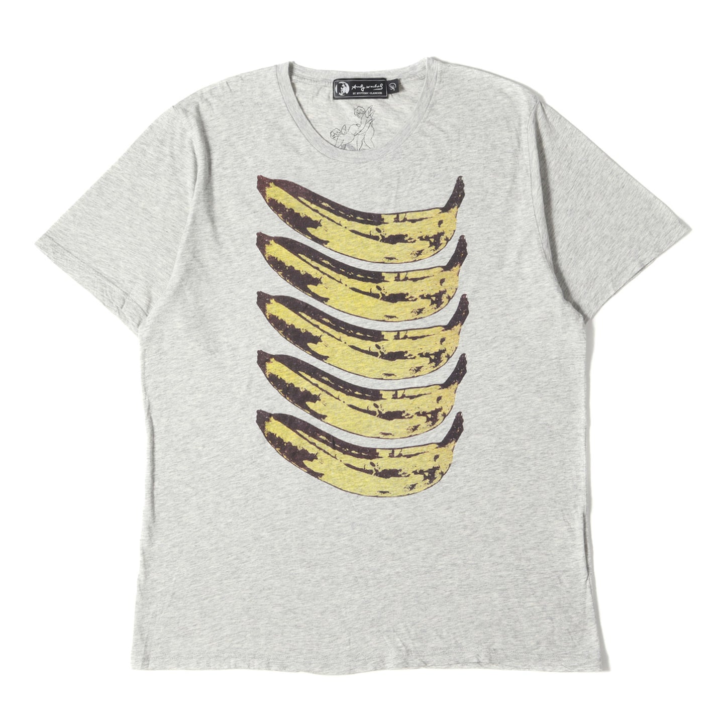 × Andy Warhol バナナ グラフィック バッグロゴ Tシャツ (7CT-0603) / Y2K