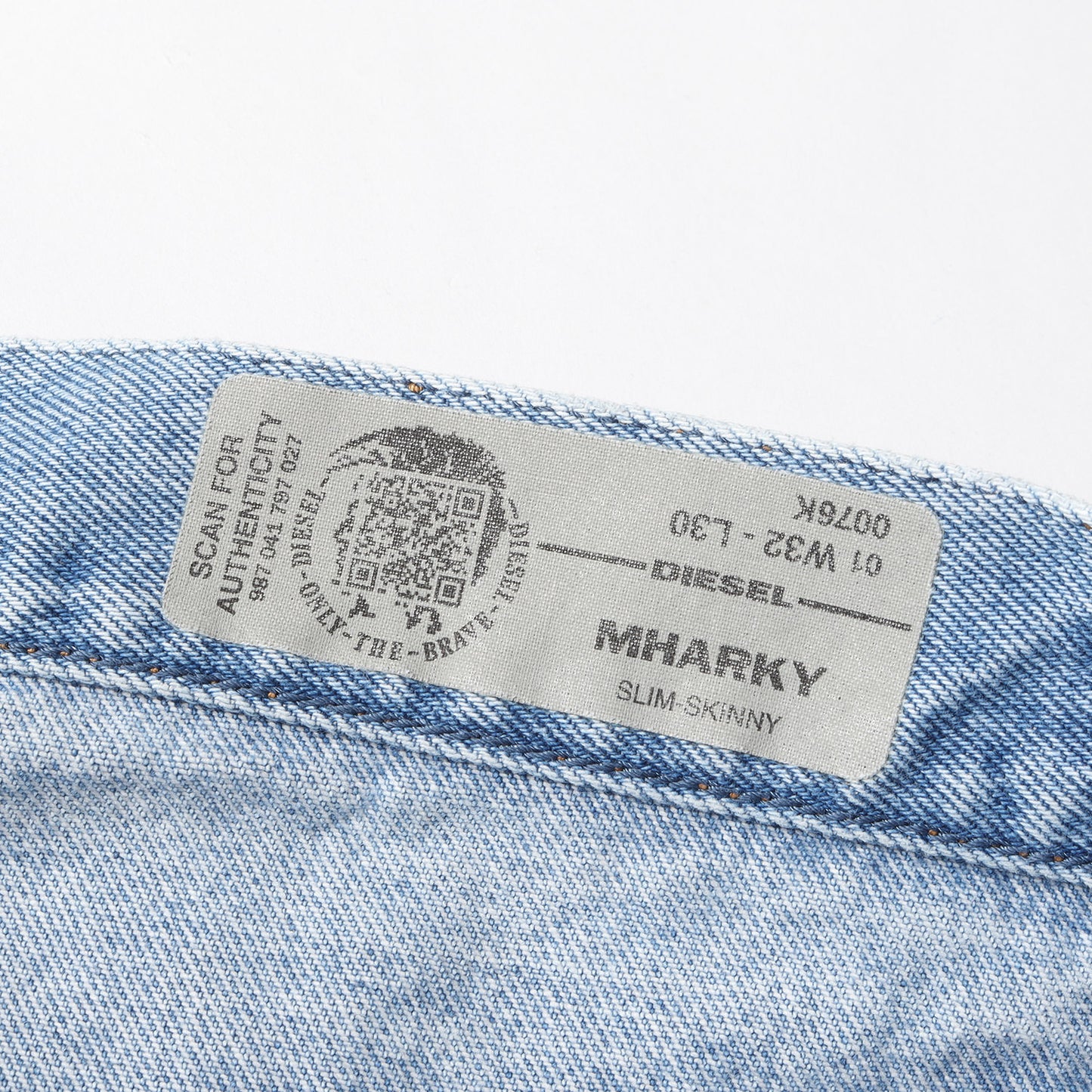 ペイント加工 デニム スリム スキニー パンツ (MHARKY 0076K) / ボタンフライ ジーンズ