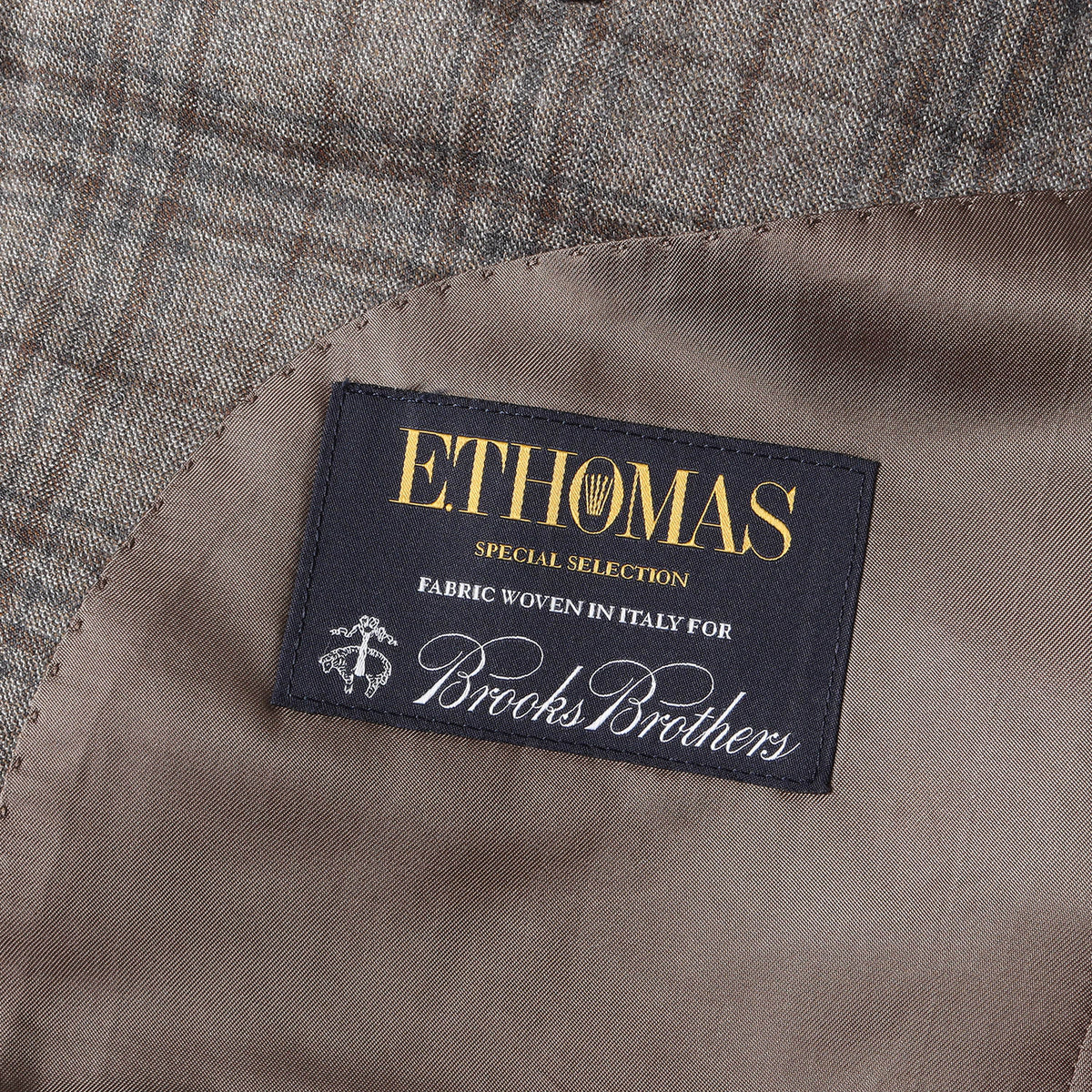 × E.THOMAS チェックオンチェック カシミア混ウール 2B テーラード ジャケット / REGENT ビジネス フォーマル