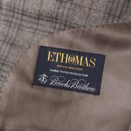 × E.THOMAS チェックオンチェック カシミア混ウール 2B テーラード ジャケット / REGENT ビジネス フォーマル