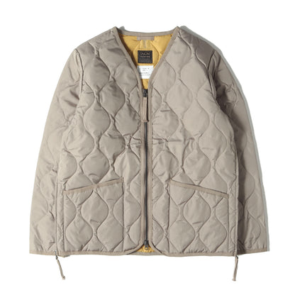 22AW ミリタリー Vネック ダブルジップ ダウンジャケット (TAION-101ZML-1) / 両脇スリットファスナー ブルゾン キルティング ライナー アウター 羽織 定 ベーシック アメカジ MILITARY LINE