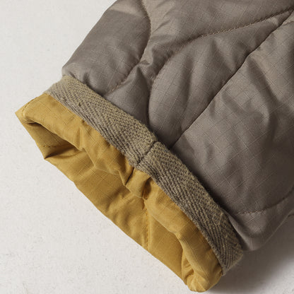 22AW ミリタリー Vネック ダブルジップ ダウンジャケット (TAION-101ZML-1) / 両脇スリットファスナー ブルゾン キルティング ライナー アウター 羽織 定 ベーシック アメカジ MILITARY LINE