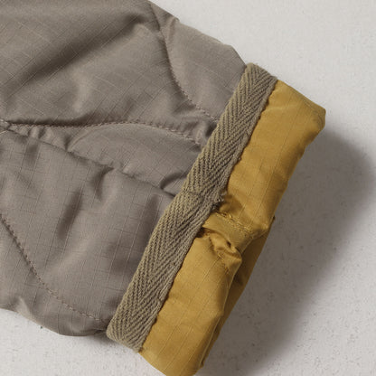 22AW ミリタリー Vネック ダブルジップ ダウンジャケット (TAION-101ZML-1) / 両脇スリットファスナー ブルゾン キルティング ライナー アウター 羽織 定 ベーシック アメカジ MILITARY LINE