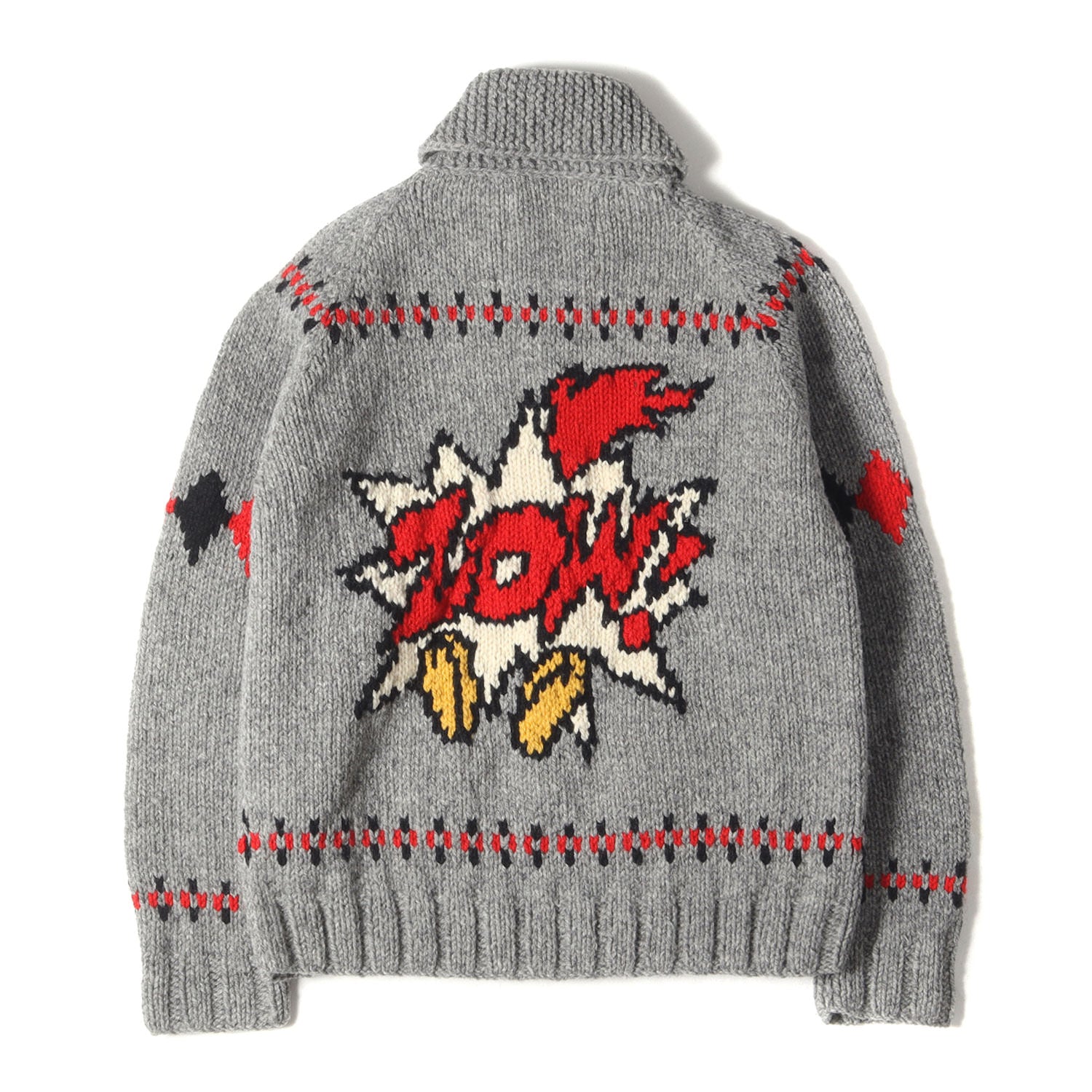 HYSTERIC GLAMOUR (ヒステリックグラマー) × CANADIAN SWEATER ウッディーウッドペッカー ジップ カウチン ニット  / カーディガン ショール - ブランド古着の通販・買取 | BEEGLE by Boo-Bee