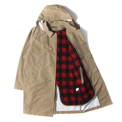 チェックウールライナー付き 60/40クロス ステンカラーコート / Beams plus