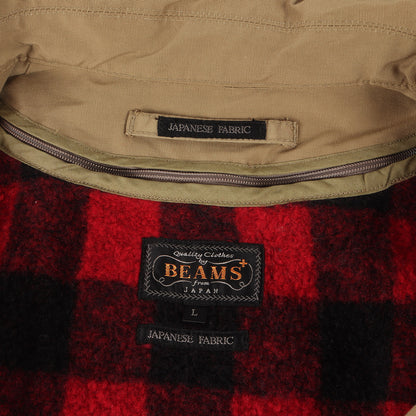 チェックウールライナー付き 60/40クロス ステンカラーコート / Beams plus