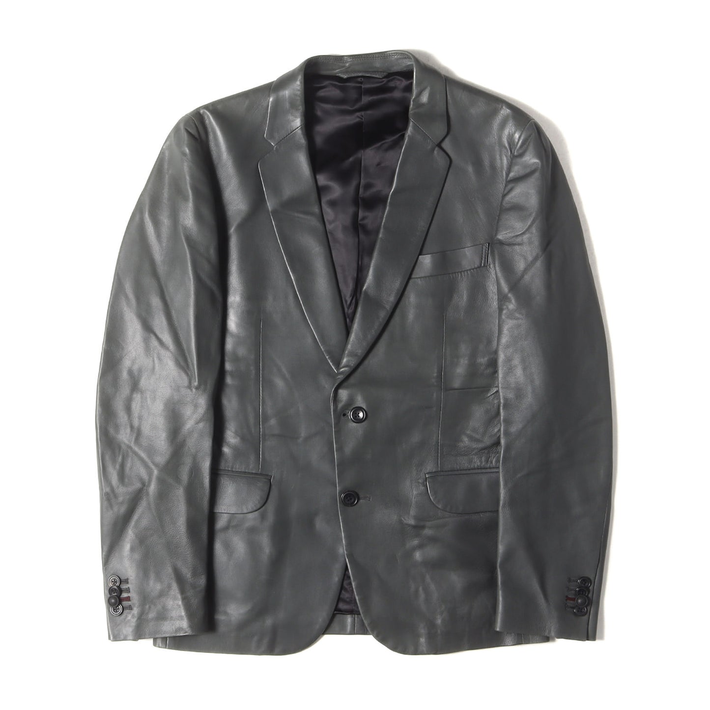 シープ スキン レザー 2B テーラード ジャケット (203229 671KLJ)