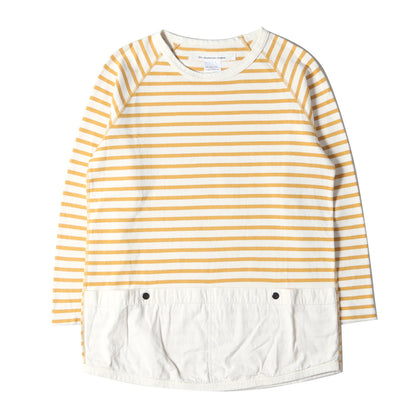 × STEPS 別注 ボーダー ビフポケ ラグラン カットソー (Bifu Poke Tee E-12565+STP) / 七分袖 Tシャツ クォータースリーブ