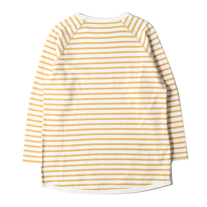 × STEPS 別注 ボーダー ビフポケ ラグラン カットソー (Bifu Poke Tee E-12565+STP) / 七分袖 Tシャツ クォータースリーブ