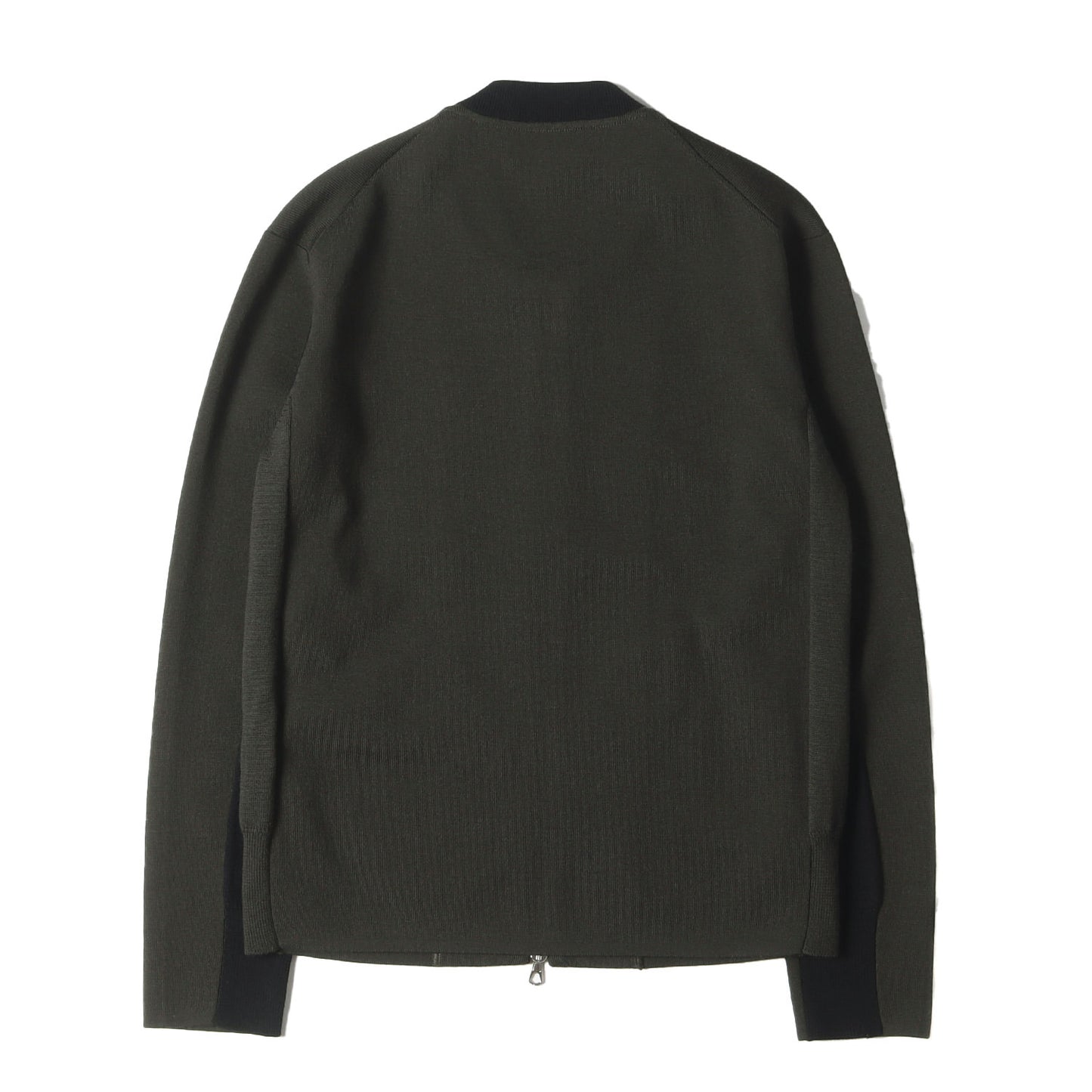 ツートーン ウールポリ ハイゲージ ニット ダブルジップ カーディガン (63-02-64-02002) / ブルゾン 定番 ベーシック ビジカジ オフィカジ tricot