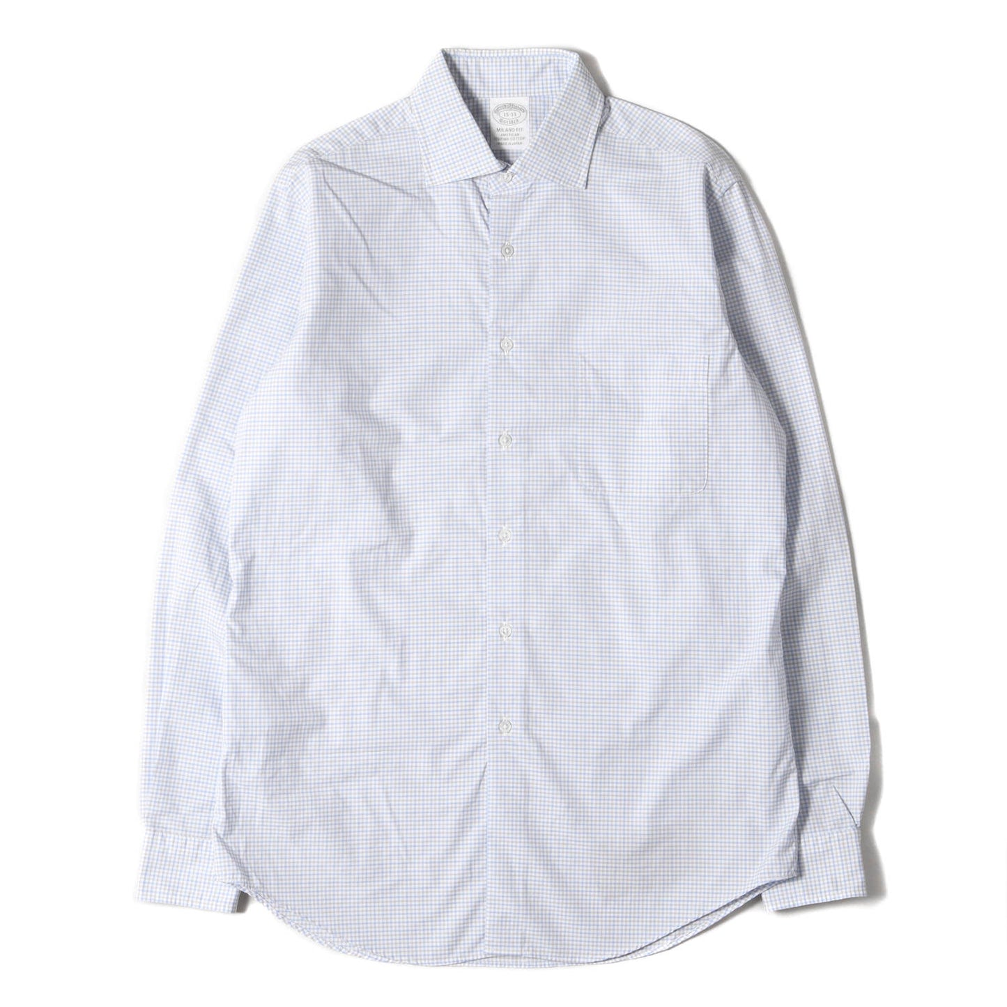 タッタソール グラフ チェック カッタウェイカラー ドレス シャツ (100191291) / 長袖 MILANO FIT オフィカジ ビジカジ MADE IN JAPAN